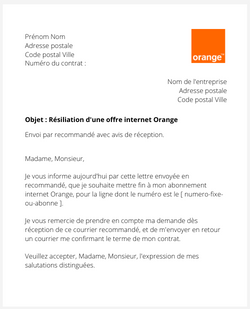 Résilier une offre internet Orange